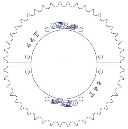 Drawing of our split sprockets