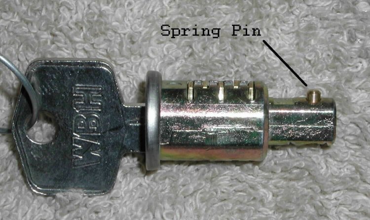 Lock spring pin
