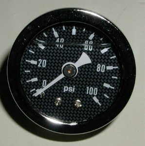 Black Carbon Fiber Faced Gauge