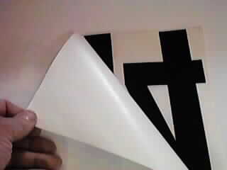Removing backing paper
