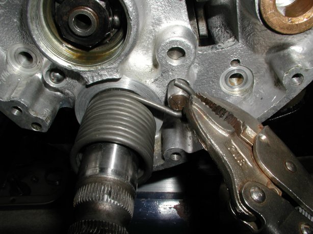 Removing the kickstart spring