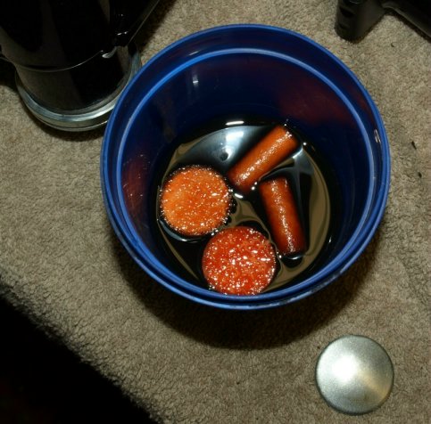 Soaking the felt wicks