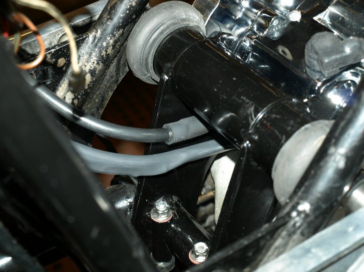 Where the ground wire is installed.