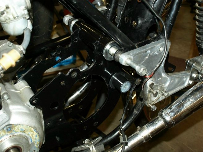Engine cradle temporarily in place.