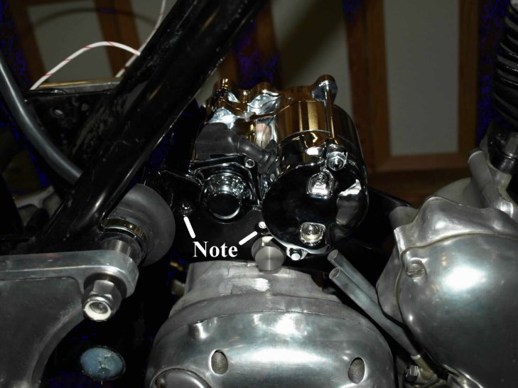The right side of a properly installed starter.